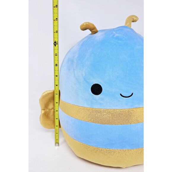 Squishmallows Adopt Me! Queen Bee 14" Blue Gold Glittery Shiny 2023 Kellytoy NWT - Picture 8 of 9